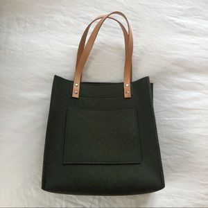Forest green tote